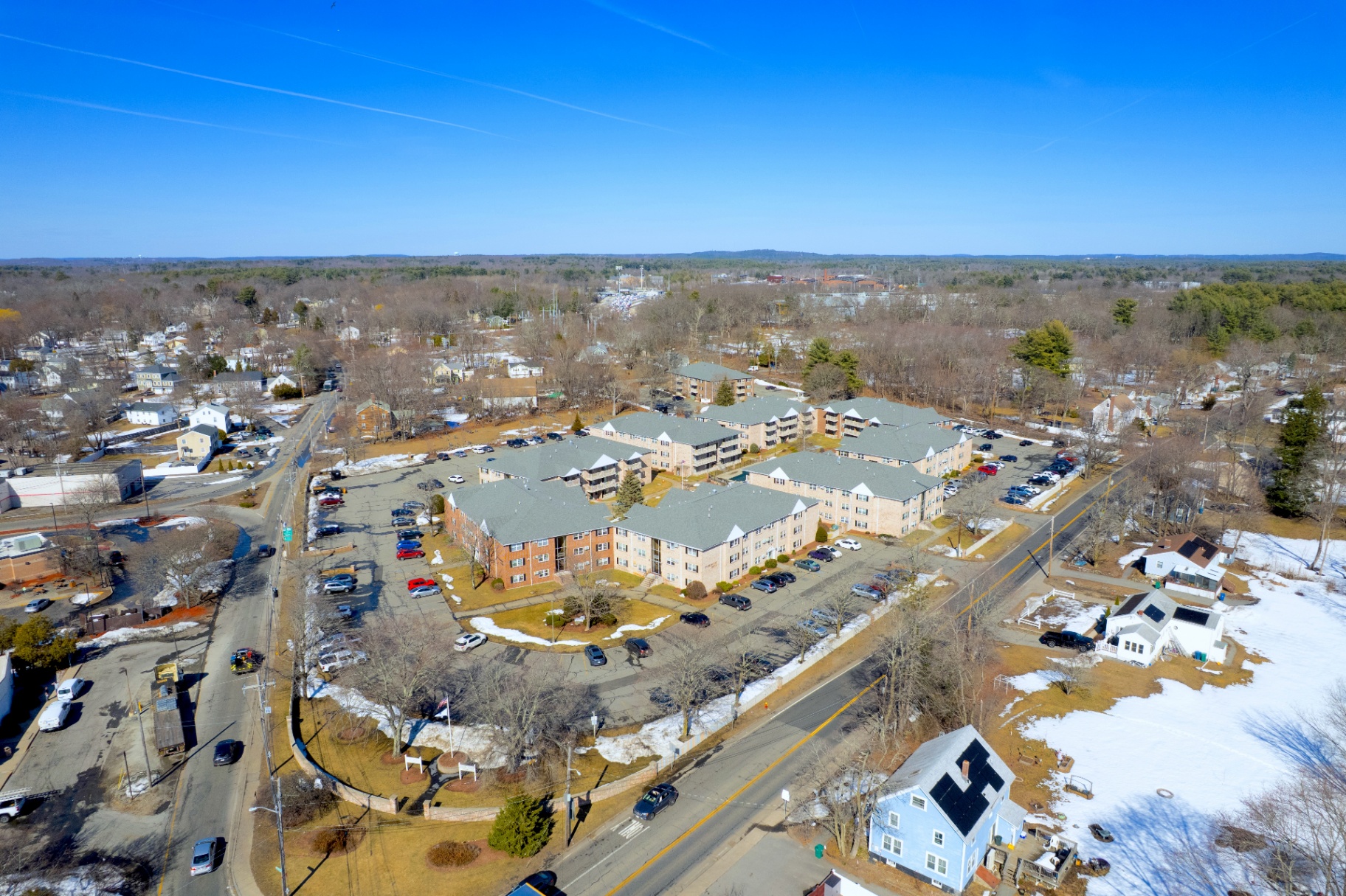 Aerial view of Parlmont Park Apartments